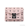 MCM Signature Patricia Leather Mini Flap Lock Crossbody Bag