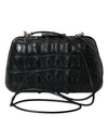 Balenciaga Black Exotic Skin Leather Shoulder Crossbody Box Clutch Bag